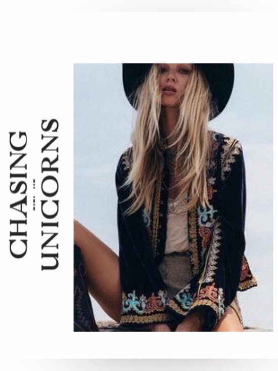 Chasing Unicorns Jackets & Blazers - Chasing Unicorns Revolution Jacket M - Navy Silk Velvet IYKYK 🦄